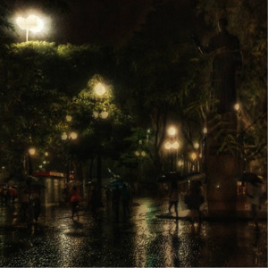 Chuva na praça da sé atemporal
