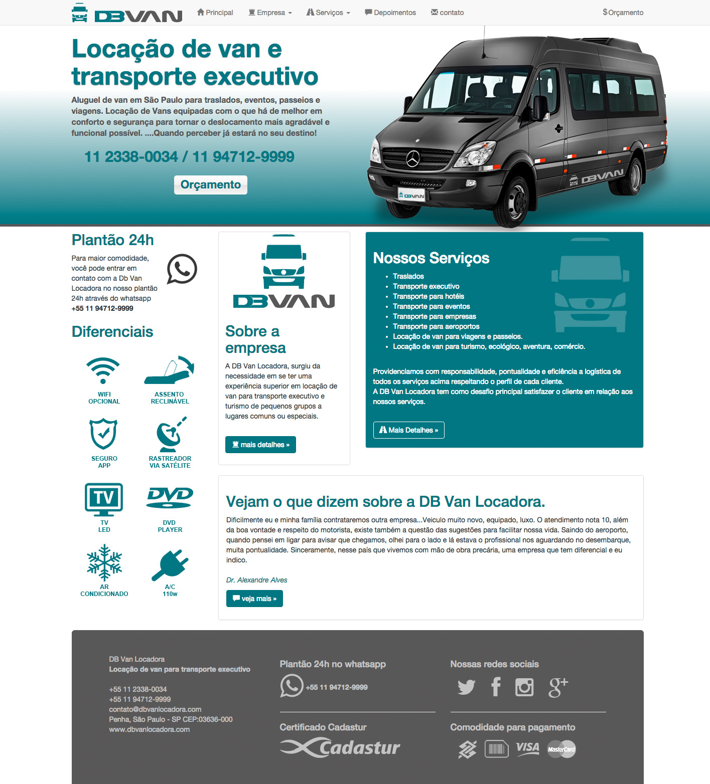 Site DB Van Locadora